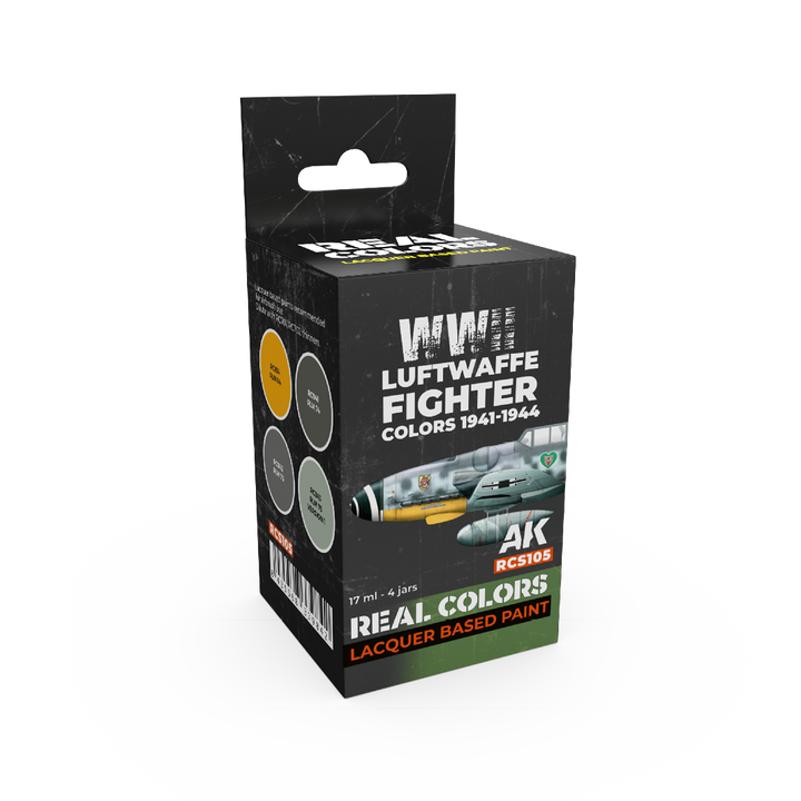 AK Interactive Real Colors Luftwaffe Fighter Colors 1941-1944 Set (Set of 4) | 8435568339842