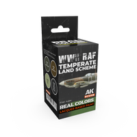 AK Interactive Real Colors WWII RAF Temperate Land Scheme Set (Set of 4) | 8435568339873