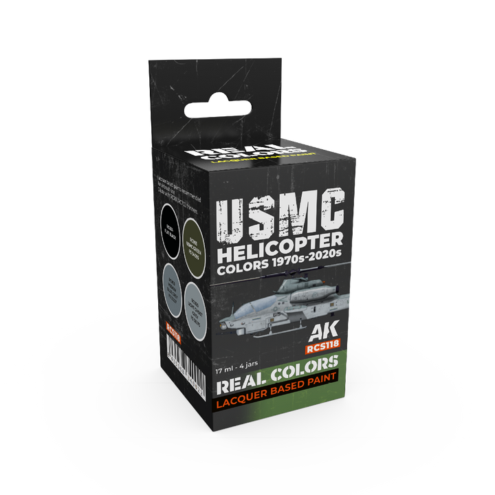 AK Interactive Real Colors USMC Helicopter Colors 1970s-today Set (Set of 4) | 8435568340022