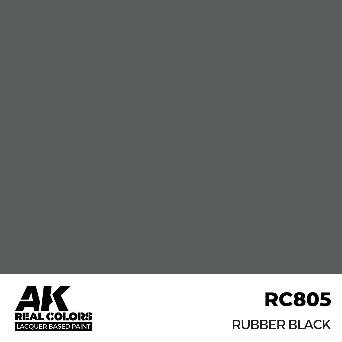 AK Interactive Real Colors Rubber Black 17 ml. | 8435568335585