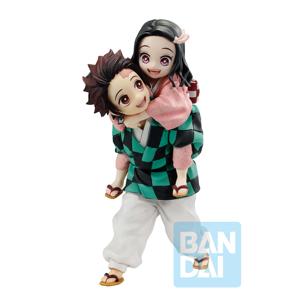 Bandai Spirits Ichibansho Figure Tanjiro Kamado & Nezuko Kamado (Immortal Ties) "Demon Slayer"