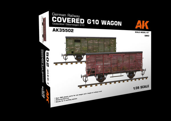 AK Interactive 1/35 German Railway Covered G10 Wagon Gedeckter Guterwagen G10