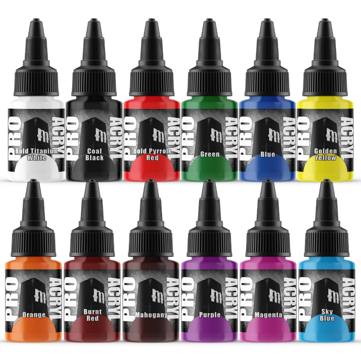 Monument Hobbies Pro Acryl Base Set - 24 Colors | 655368064463