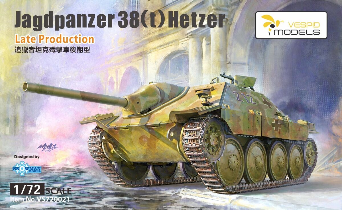 Vespid Models 1/72 Jagdpanzer 38(t) Hetzer - Late Production | 000007200212