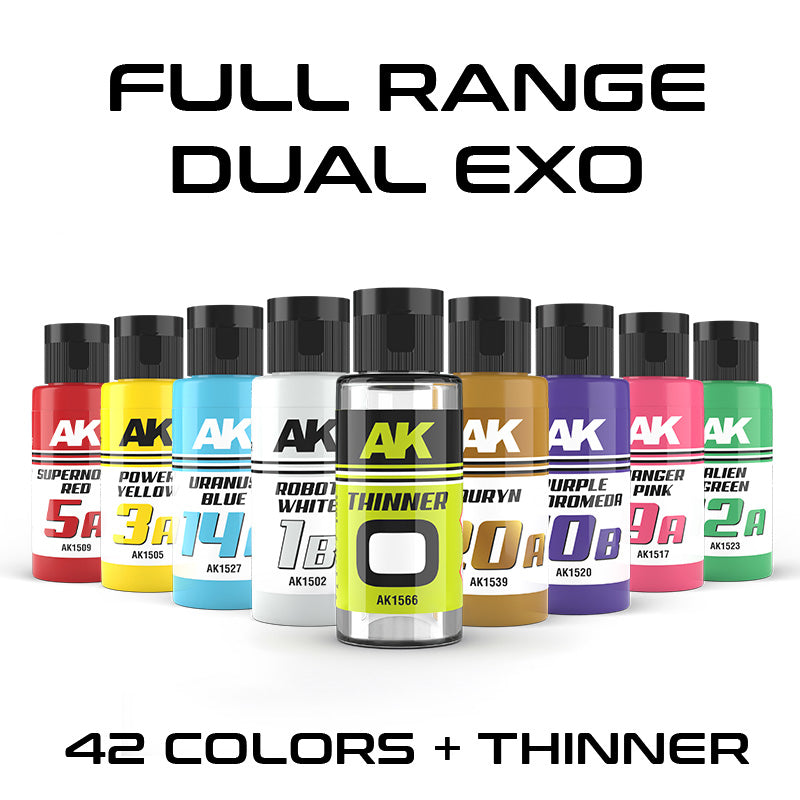 AK Interactive Dual Exo Full Range - 42 Colors + Thinner | 8435568334021