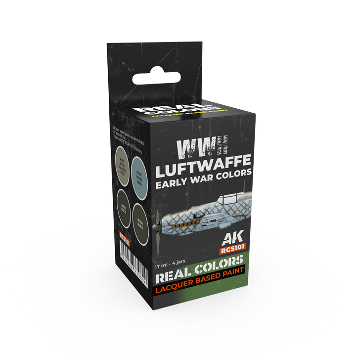 AK Interactive Real Colors WWII Luftwaffe Early War Colors Set (Set of 4) | 8435568339804