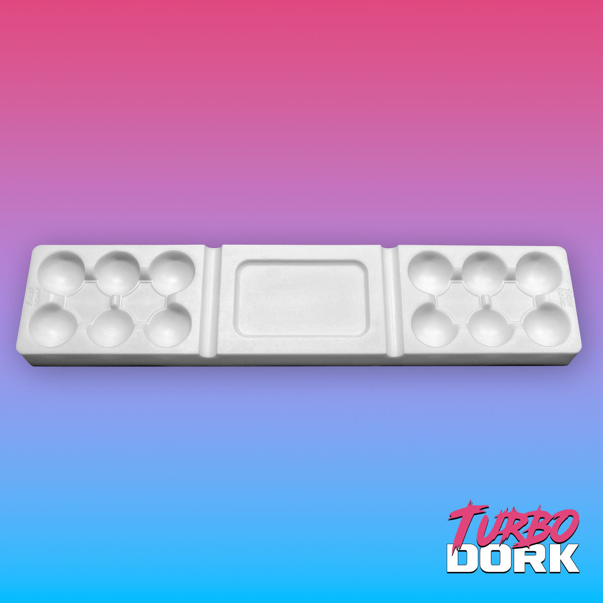 Turbo Dork Silicone Dry Palette (Large, White) 70g, 228mm x 50mm x 15mm | 850052885021