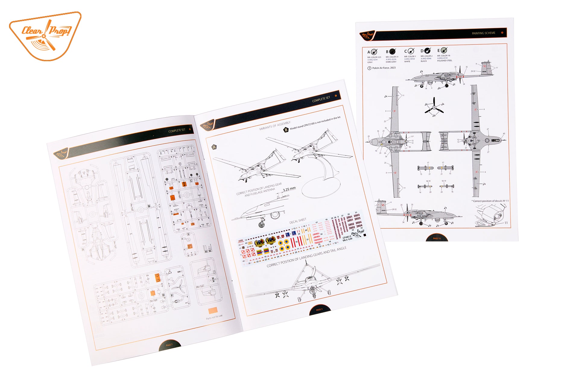 Clear Prop 1/48 TB.2 UAV in Polish service [Starter Kit] | 6400608763538