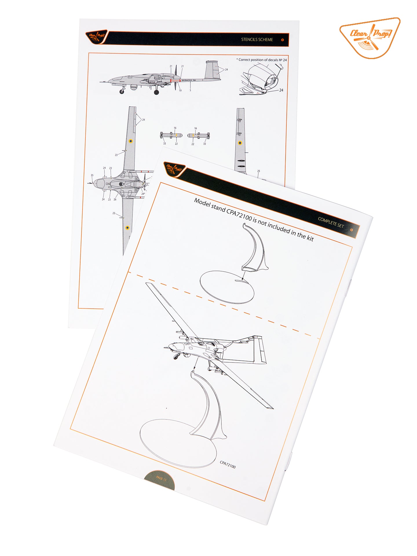 Clear Prop 1/48 TB.2 UAV UKRAINIAN NAVY [Starter Kit] | 6400608763514