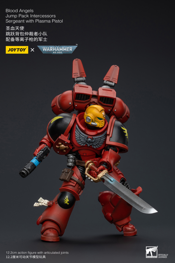 Joy Toy Blood Angels Jump Pack Intercessors Sergeant With Plasma Pistol | 6973130377370