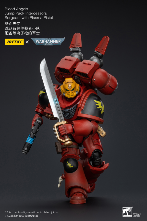 Joy Toy Blood Angels Jump Pack Intercessors Sergeant With Plasma Pistol | 6973130377370