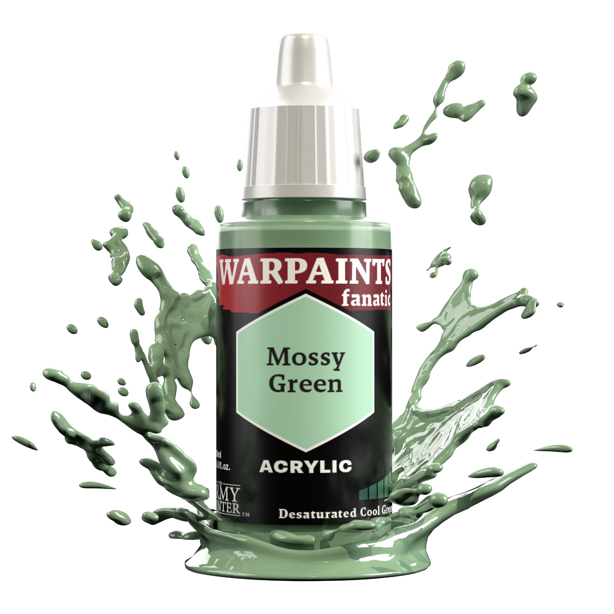 Army Painter Warpaints Fanatic Acrylic, Mossy Green | 5713799306608
