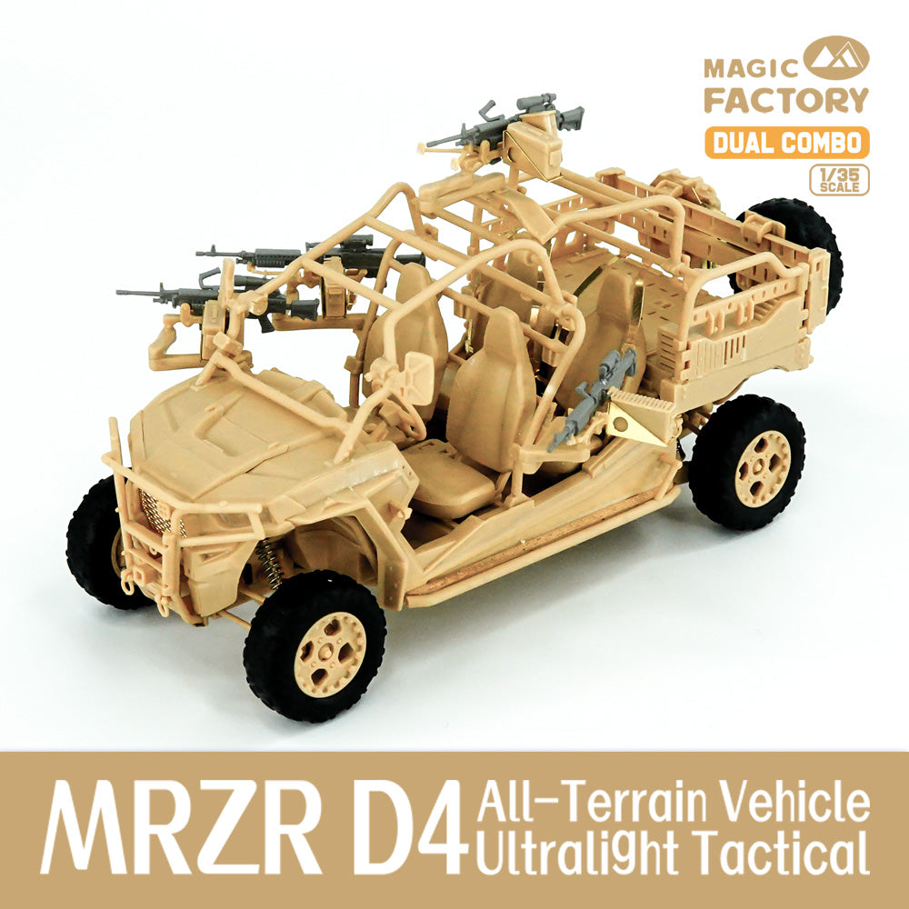 Magic Factory 1/35 MRZR D4 Ultralight Tactical All-Terrain Vehicle (Dual Combo/Two kits in one set) | 6974715830143