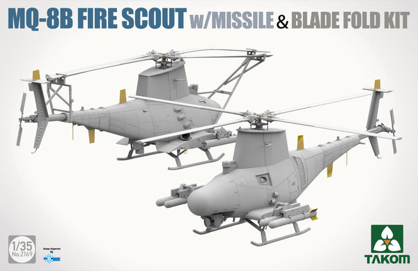 Takom 1/35 MQ-8B FIRE SCOUT w/MISSILE &BLADE FOLD KIT Helicopter