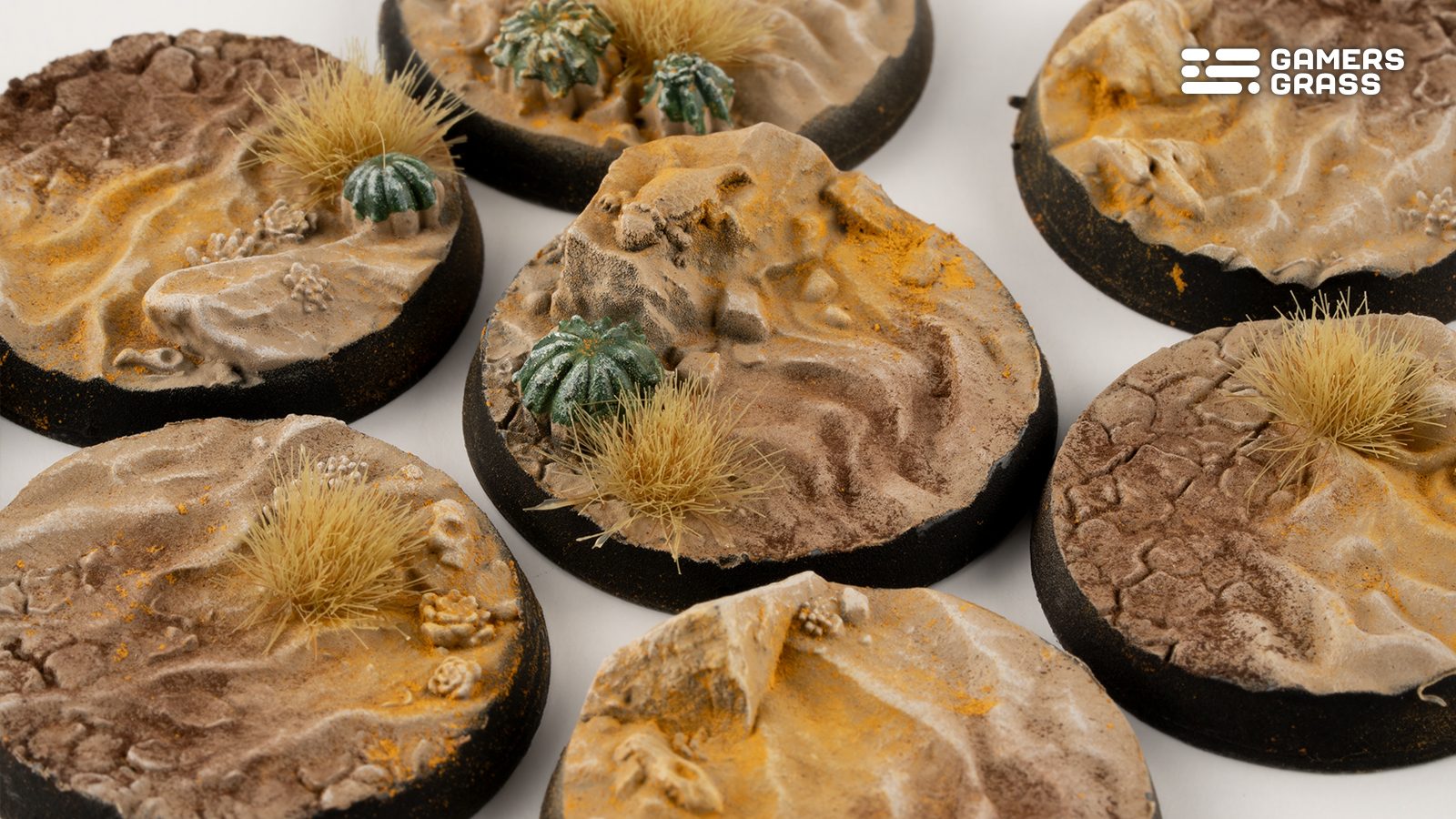 Gamers Grass Battle Ready Bases - Deserts of Maahl - Round 32mm (x8) | 738956790668
