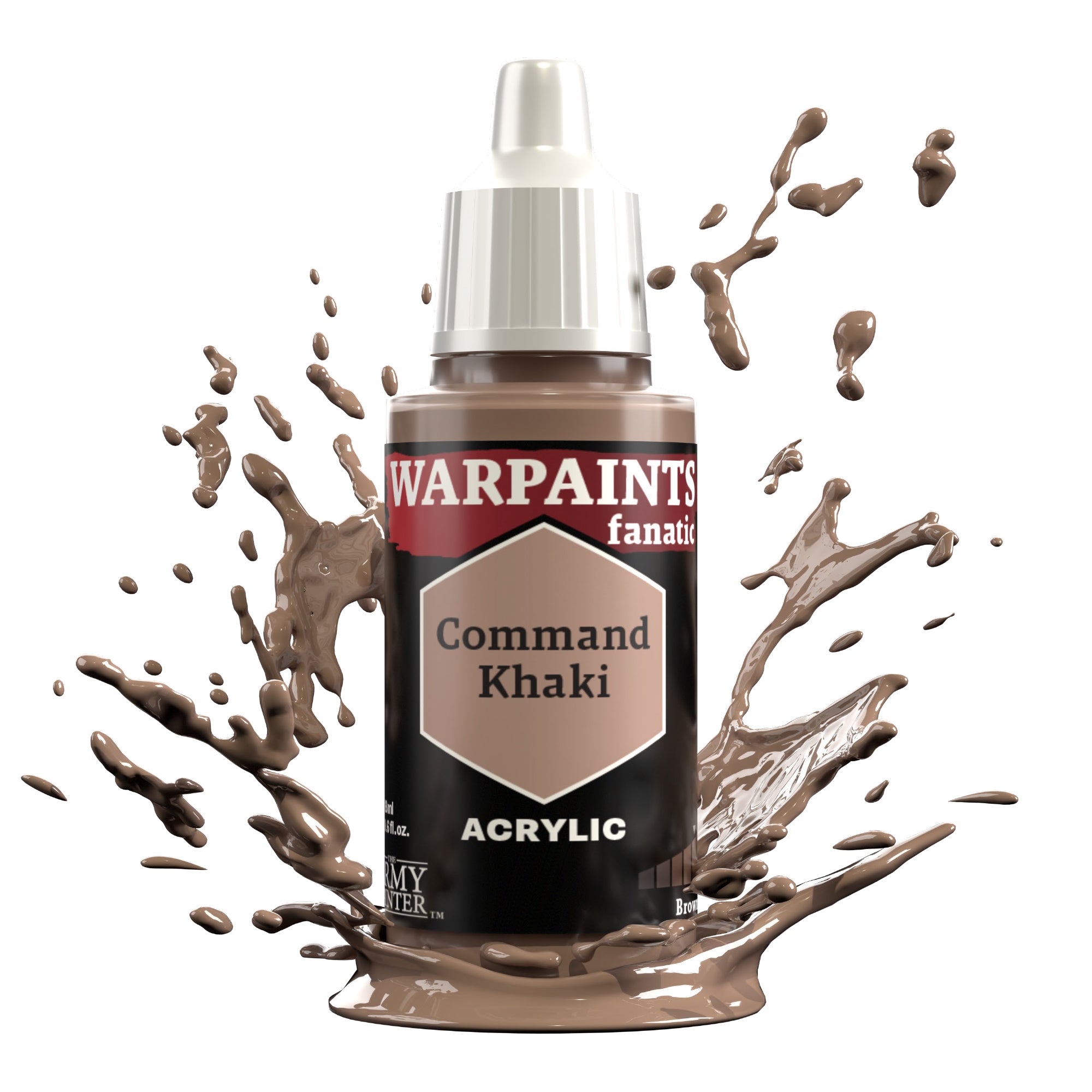 Army Painter Warpaints Fanatic Acrylic, Command Khaki | 5713799307704