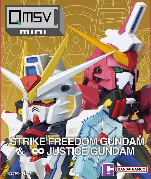 Bandai BNESH Q MSV QMSV Mini Strike Freedom Gundam & ∞ Justice Gundam "Gundam SEED Destiny" (Box/8)