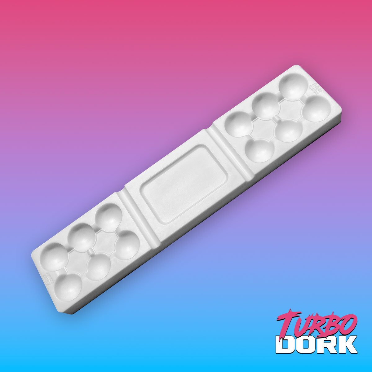 Turbo Dork Silicone Dry Palette (Large, White) 70g, 228mm x 50mm x 15mm | 850052885021