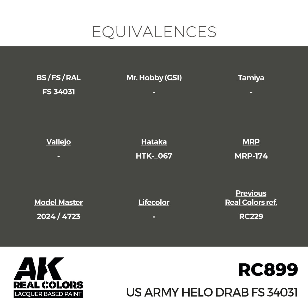AK Interactive Real Colors US Army Helo Drab FS 34031 17 ml. | 8435568336520