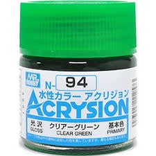 Mr Hobby Acrysion N94 - Clear Green (Gloss/Primary) | 4973028112573