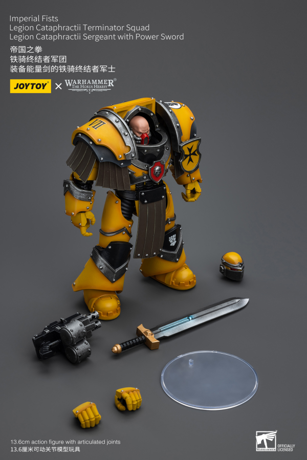 Joy Toy Imperial Fists Legion Cataphractii Terminator Squad Legion Cataphractii Sergeant with Power Sword(6973130379374)(6973130379374)
