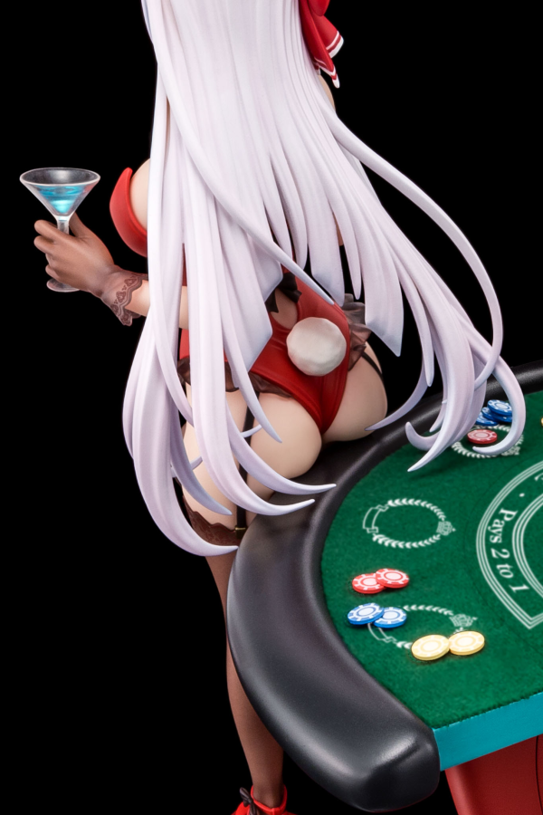 Hakoiri-musume Riselia Ray Crystalia wearing crimson bunny costume with Nip Slip Gimmick System | 4570000500160