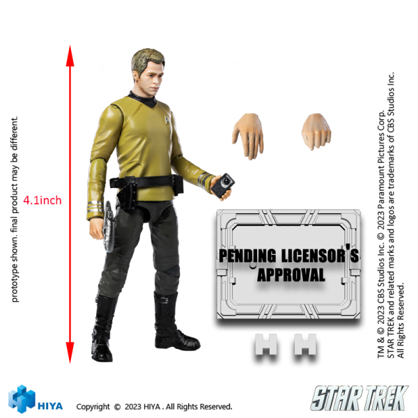 HIYA Toys Exquisite Mini Series 1/18 Scale STAR TREK 2009 Kirk Action Figure(6957534202568)(6957534202568)
