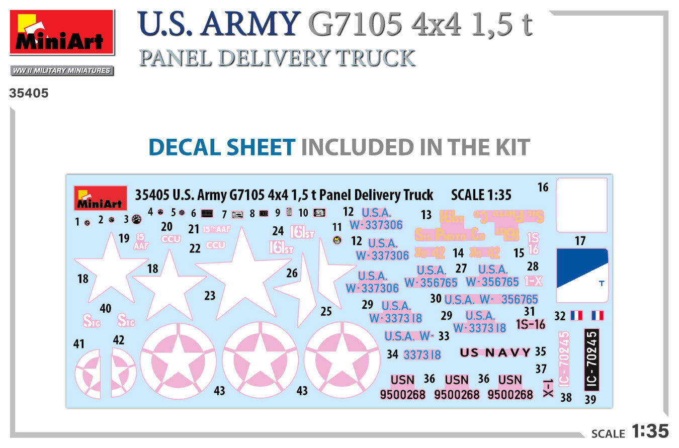 MiniArt 1/35 U.S. Army G7105 4х4 1.5T Panel Delivery Truck | 5905090346760