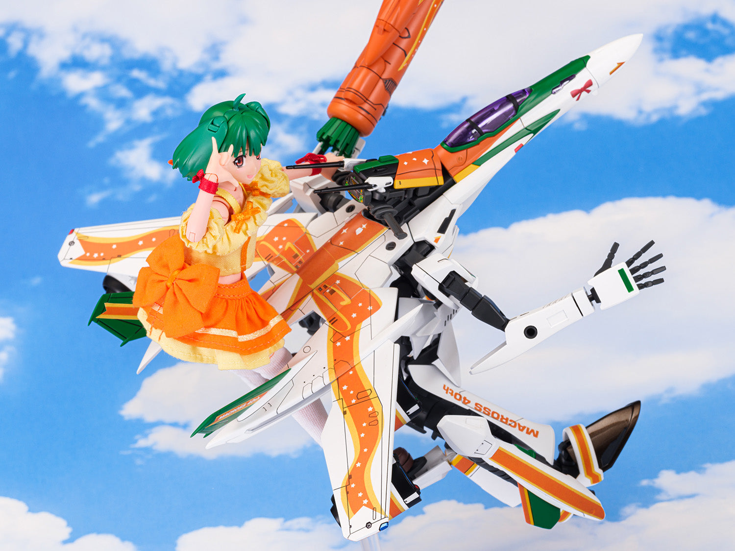 Aoshima V.F.G. Macross F VF-25F Messiah Ranka Lee Macross 40th Anniversary(4905083064252)