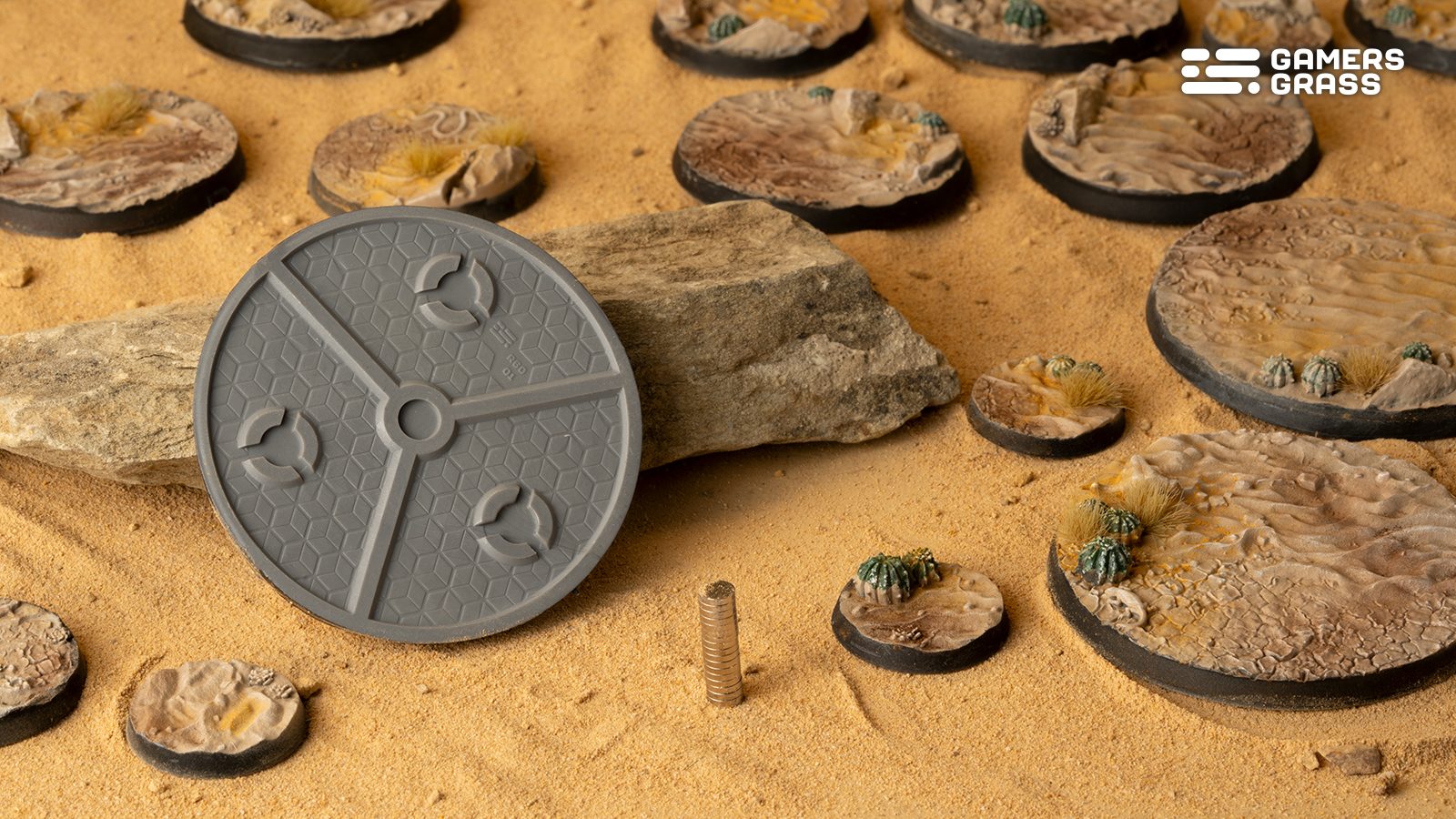 Gamers Grass Battle Ready Bases - Deserts of Maahl - Round 60mm (x2) | 738956790705