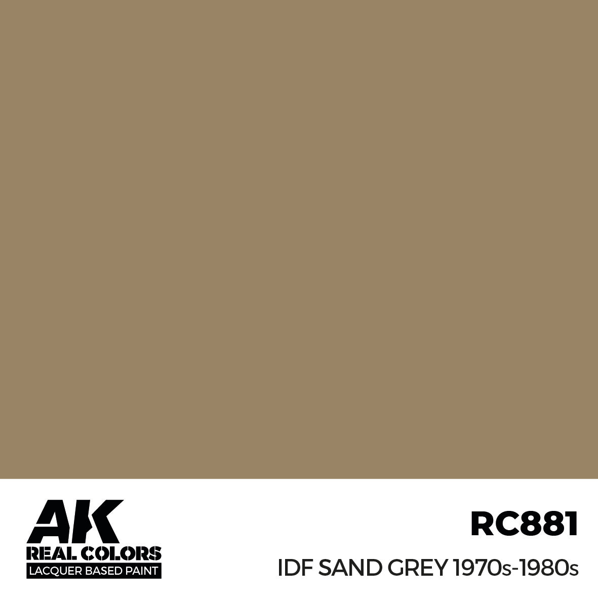 AK Interactive Real Colors IDF Sand Grey 1970S-1980S 17 ml. | 8435568336346