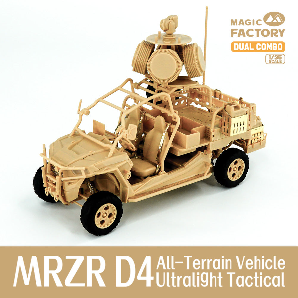Magic Factory 1/35 MRZR D4 Ultralight Tactical All-Terrain Vehicle (Dual Combo/Two kits in one set) | 6974715830143