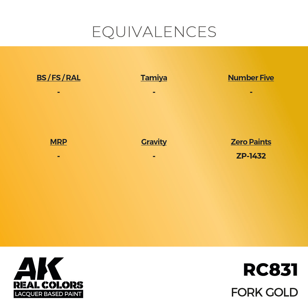 AK Interactive Real Colors Fork Gold 17 ml. | 8435568335844
