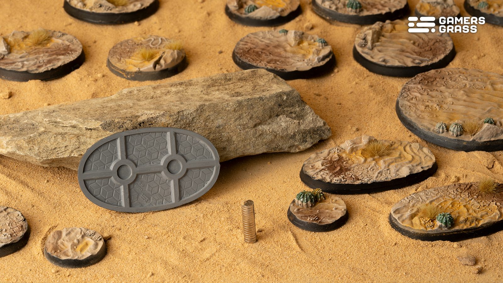 Gamers Grass Battle Ready Bases - Deserts of Maahl - Oval 60mm (x4) | 738956790736