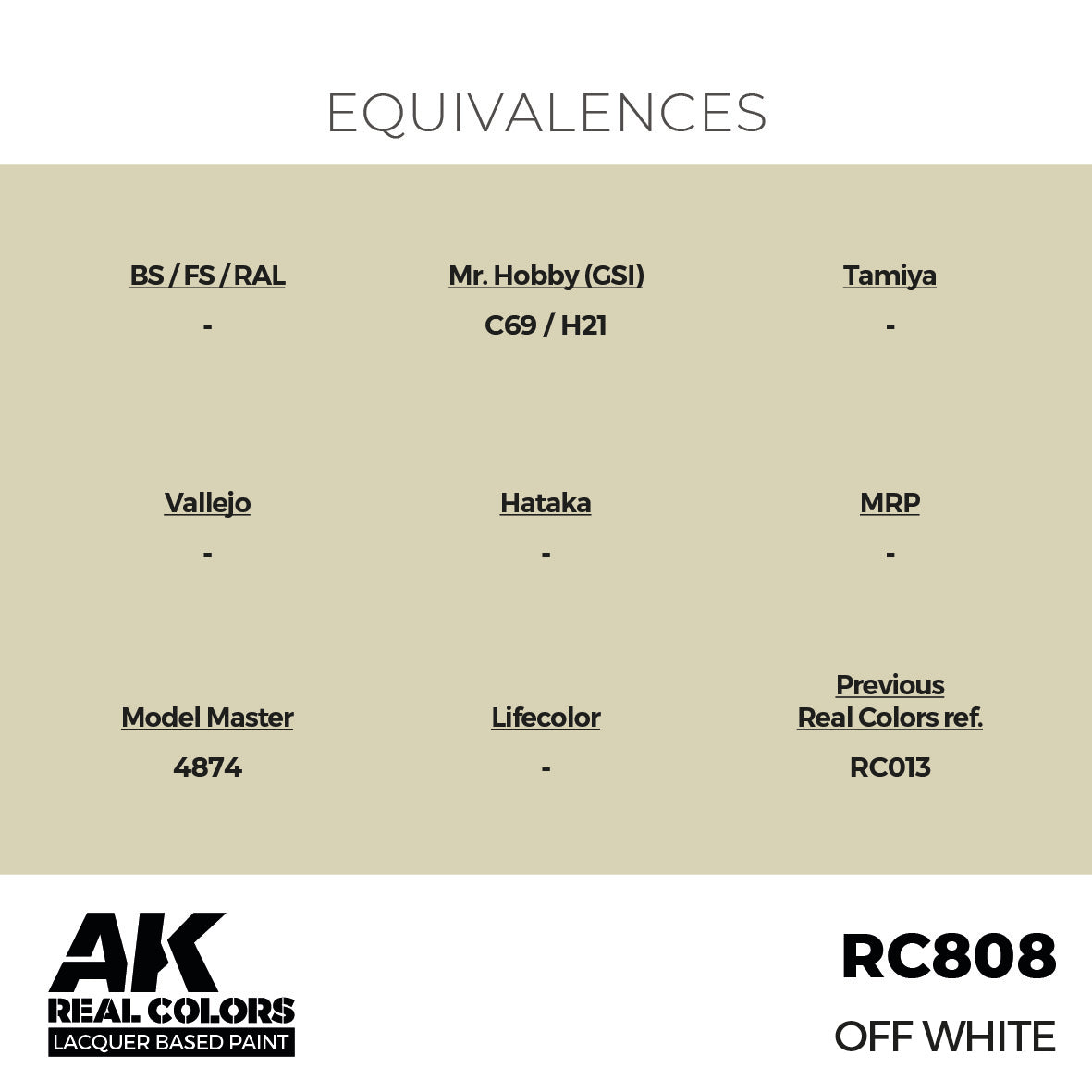AK Interactive Real Colors Off White 17 ml. | 8435568335615