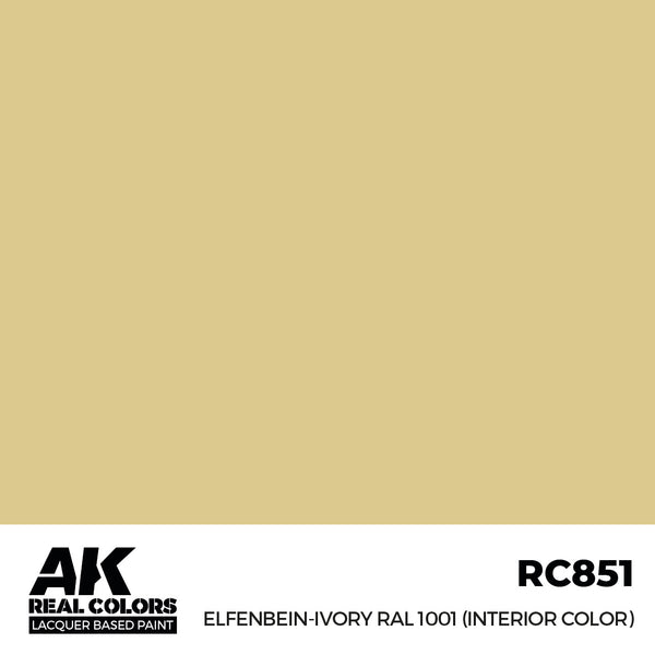 AK Interactive Real Colors Elfenbein-Ivory RAL 1001 (Interior Color) 17 ml. | 8435568336049