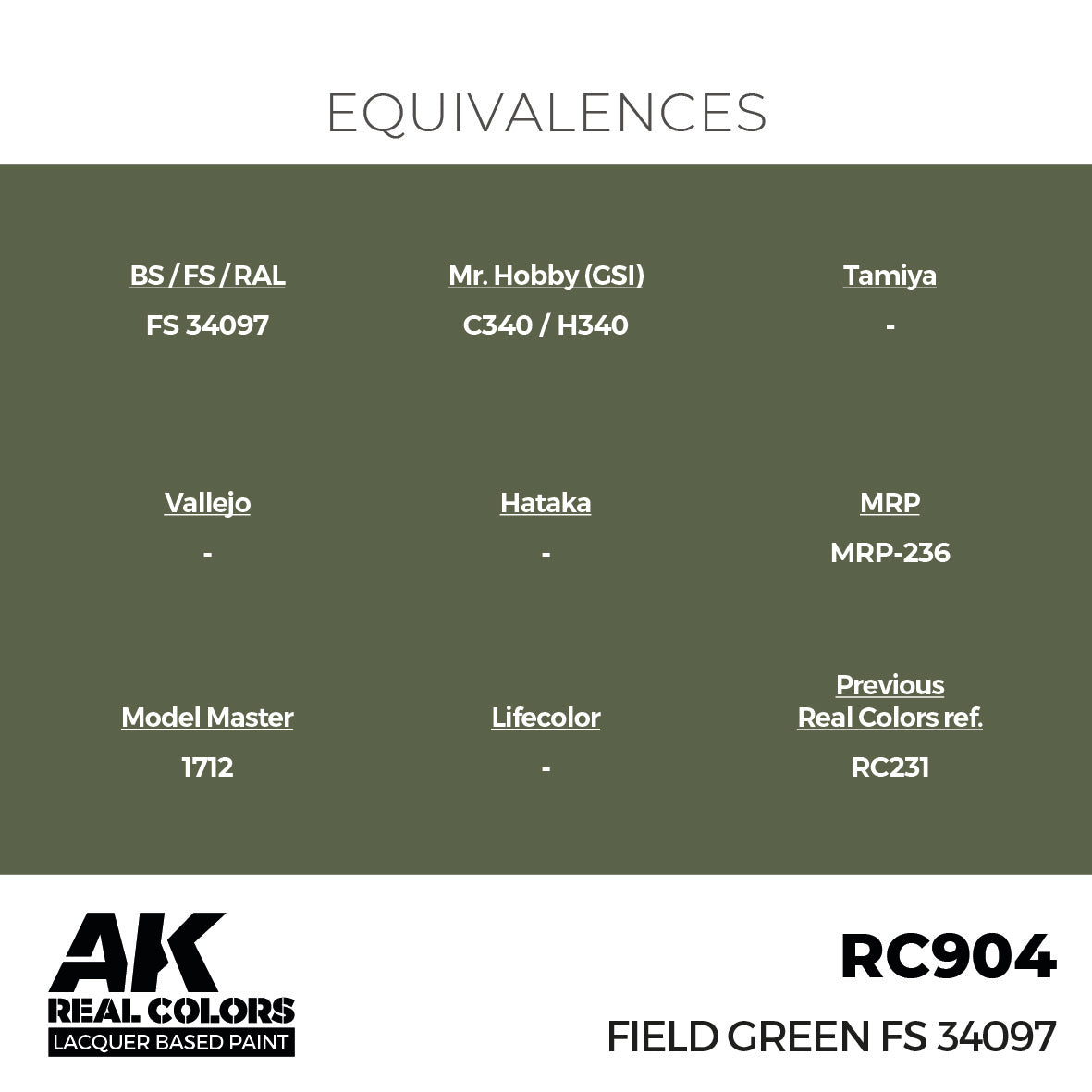 AK Interactive Real Colors Field Green FS 34097 17 ml. | 8435568336575