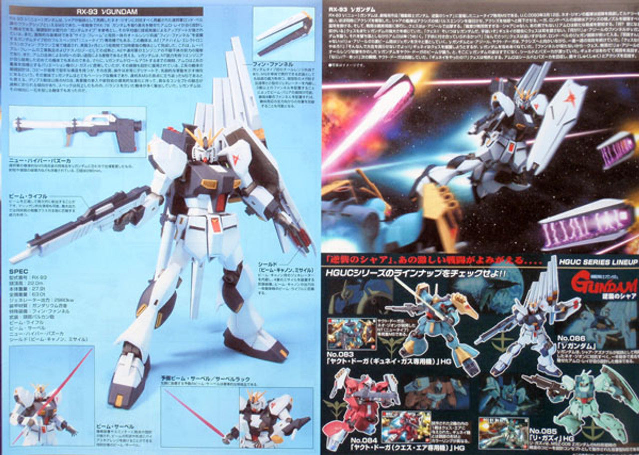 BANDAI Hobby HGUC 1/144 #86 Nu Gundam(4573102579539)