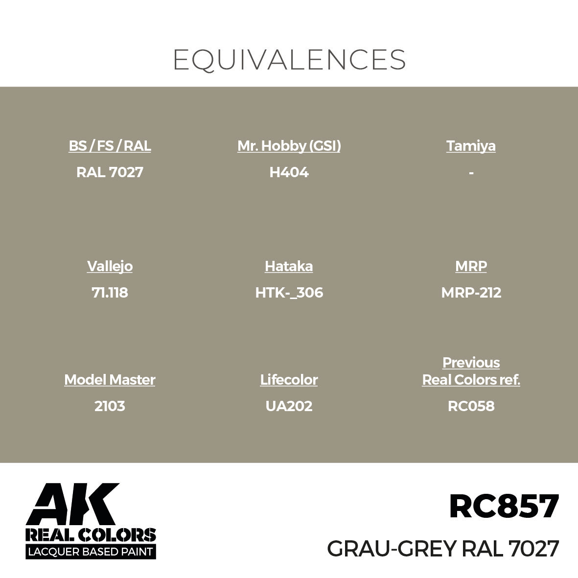 AK Interactive Real Colors Grau-Grey RAL 7027 17 ml. | 8435568336100