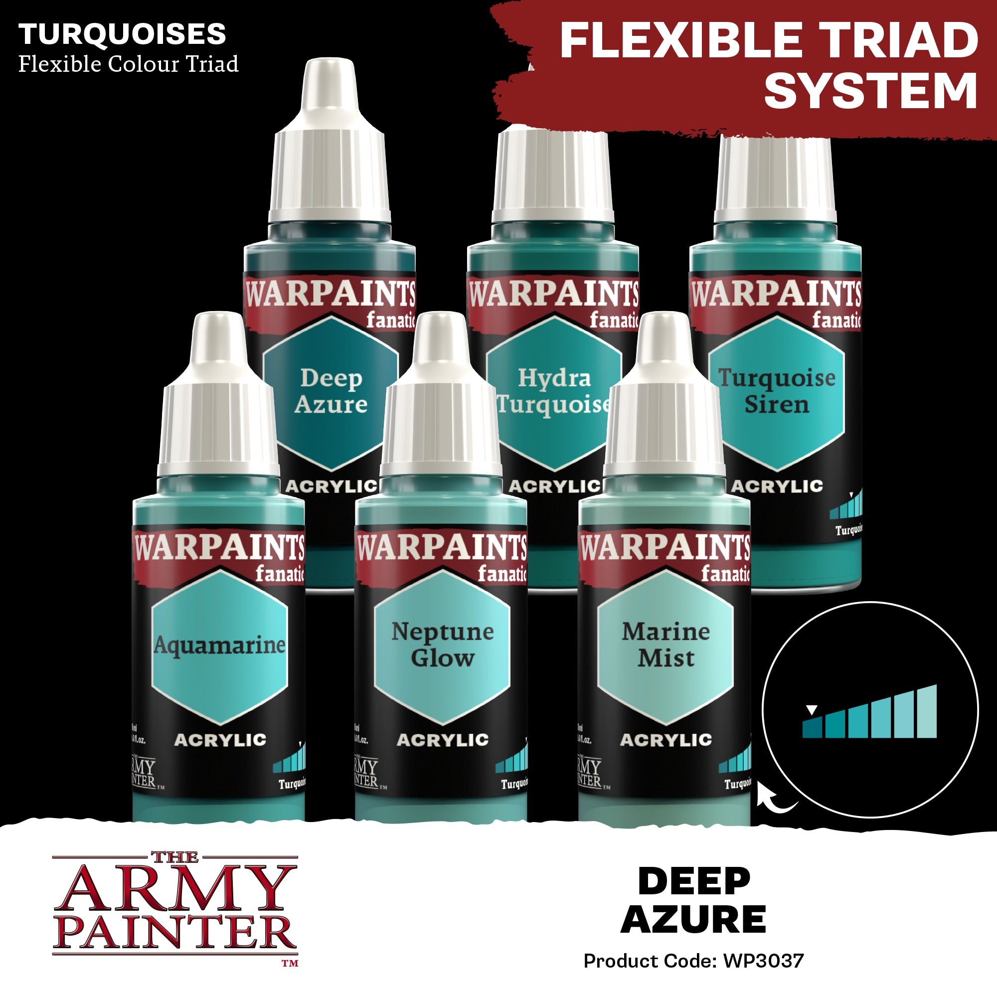 Army Painter Warpaints Fanatic Acrylic, Deep Azure