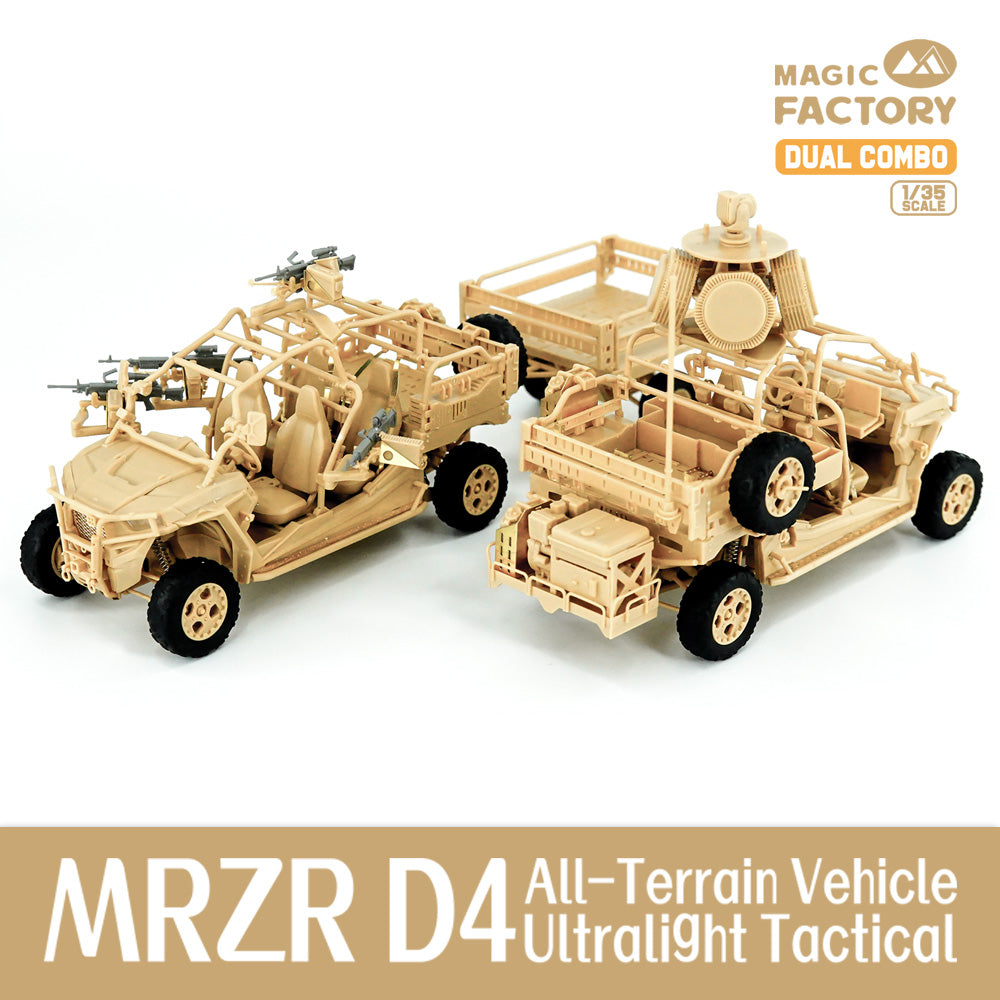 Magic Factory 1/35 MRZR D4 Ultralight Tactical All-Terrain Vehicle (Dual Combo/Two kits in one set) | 6974715830143