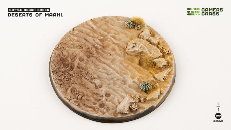 Gamers Grass Battle Ready Bases - Deserts of Maahl - Round 100mm (x1)