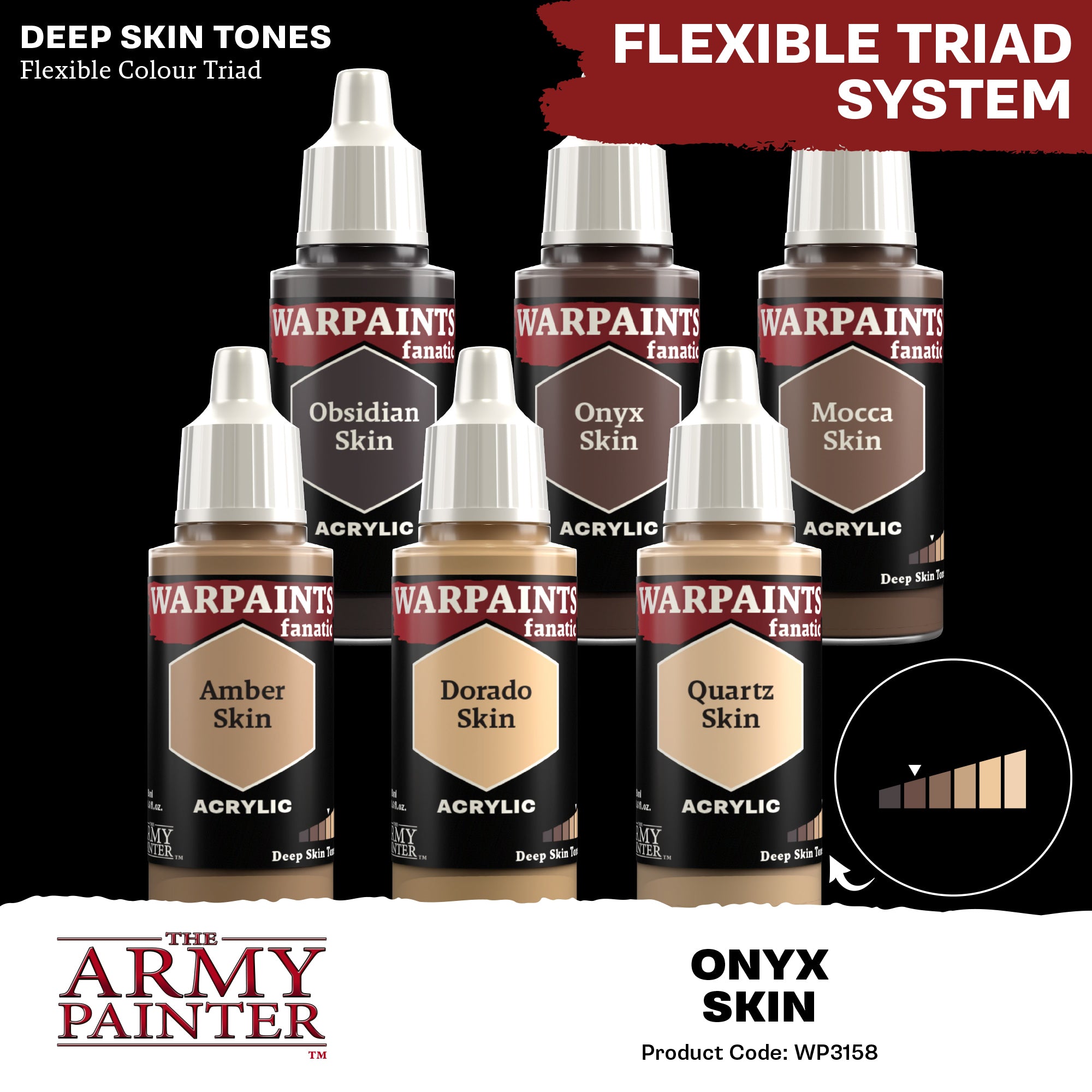 Army Painter Warpaints Fanatic Acrylic, Onyx Skin