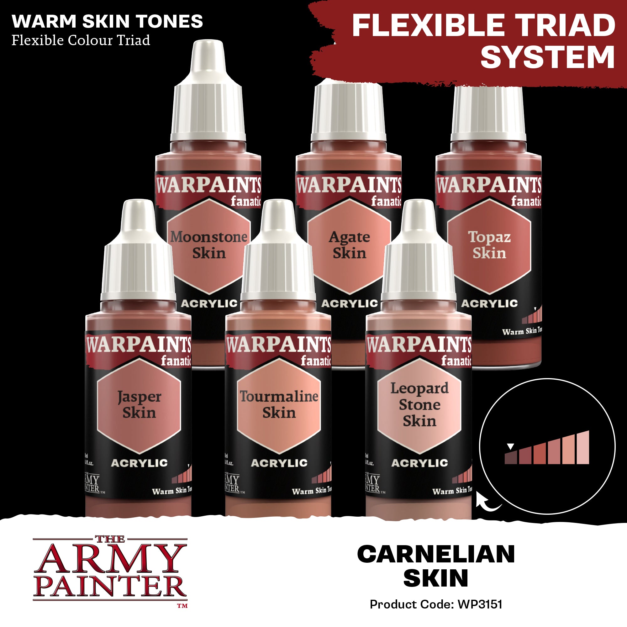 Army Painter Warpaints Fanatic Acrylic, Carnelian Skin