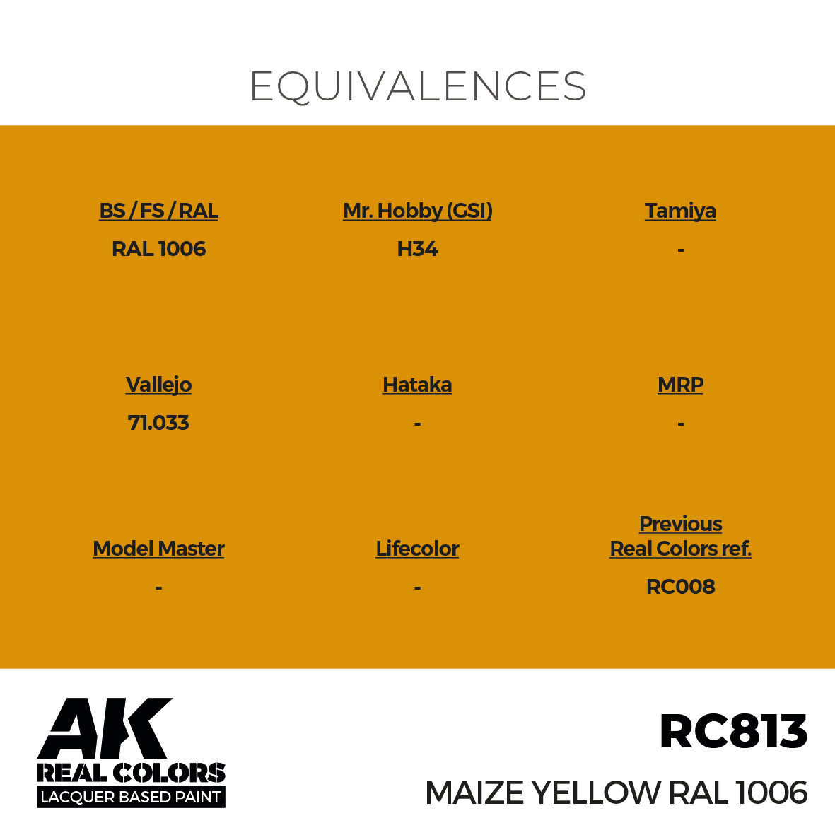 AK Interactive Real Colors Maize Yellow RAL 1006 17 ml. | 8435568335660
