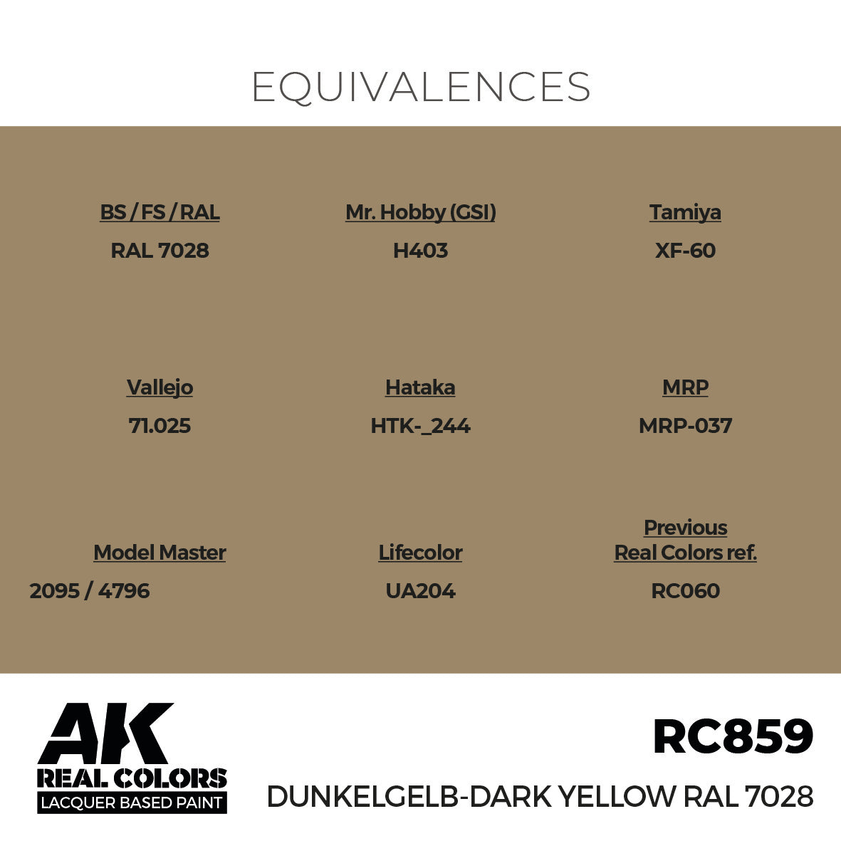 AK Interactive Real Colors Dunkelgelb-Dark Yellow RAL 7028 17 ml. | 8435568336124