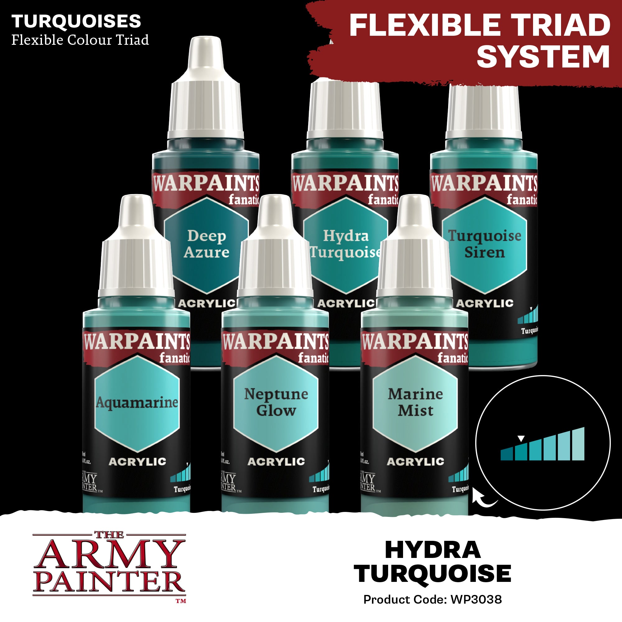 Army Painter Warpaints Fanatic Acrylic, Hydra Turquoise