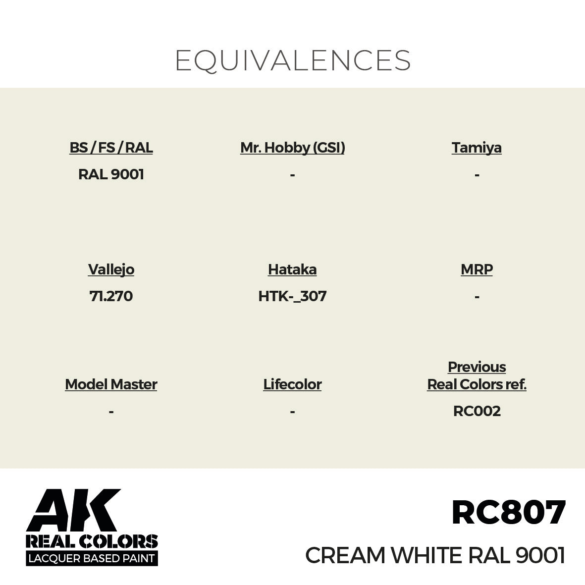 AK Interactive Real Colors Cream White RAL 9001 17 ml. | 8435568335608