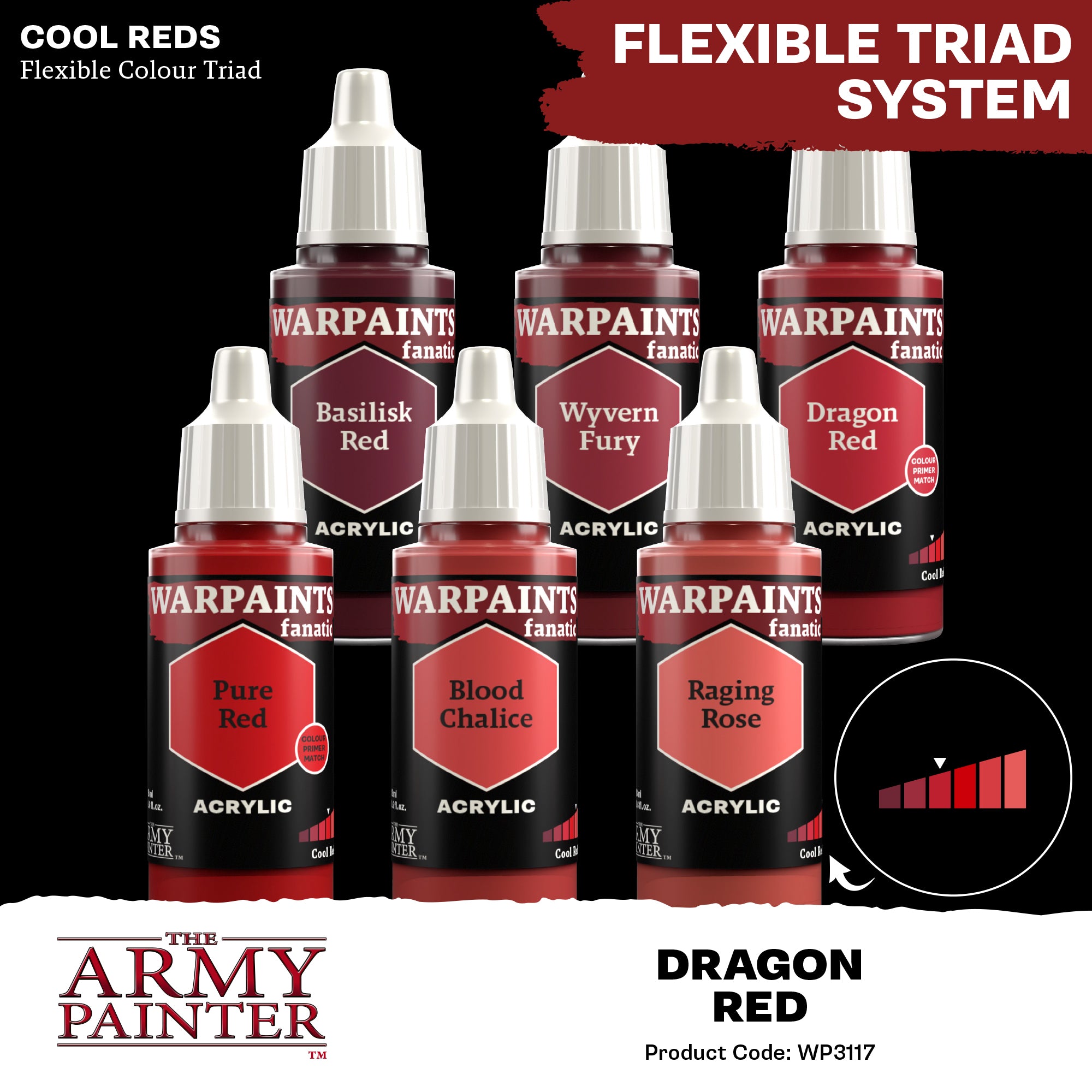 Army Painter Warpaints Fanatic Acrylic, Dragon Red