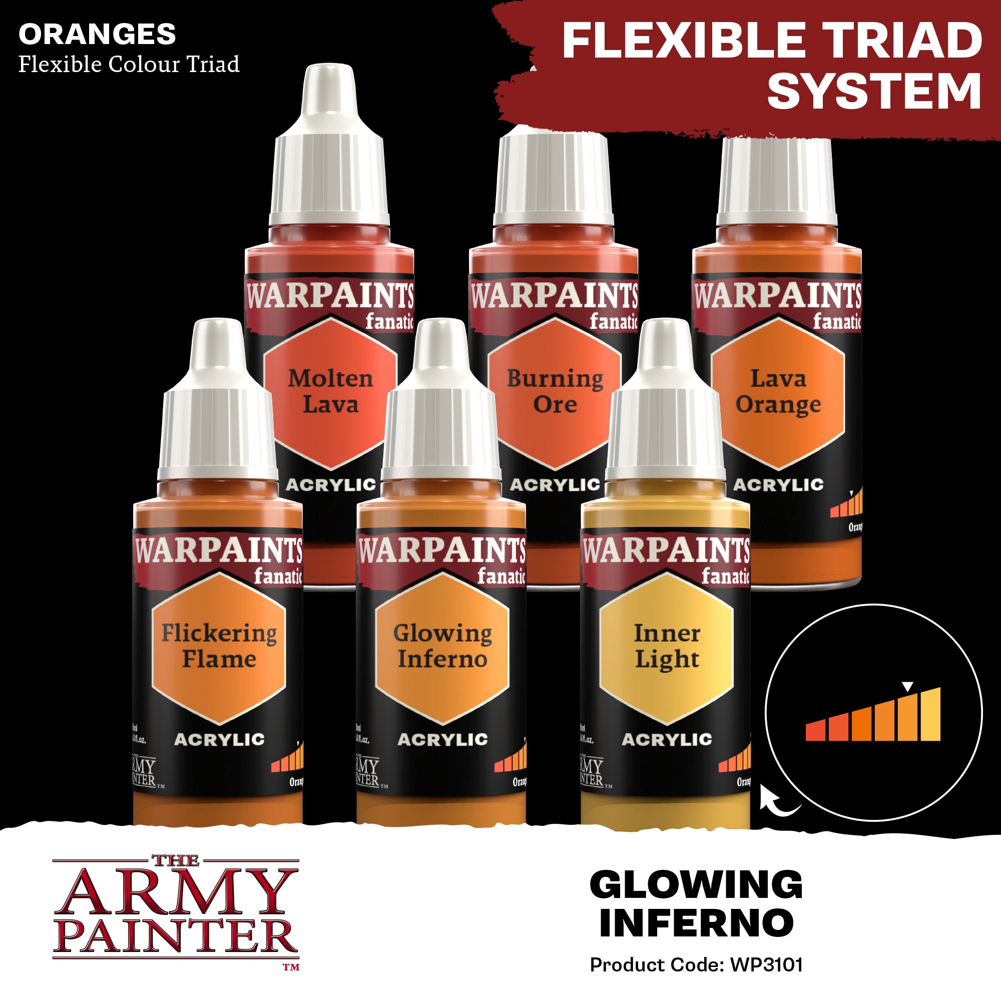 Army Painter Warpaints Fanatic Acrylic, Glowing Inferno